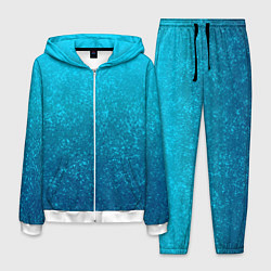 Мужской костюм Лазурный голубой текстурный градиент