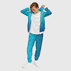 Костюм мужской Лазурный голубой текстурный градиент, цвет: 3D-белый — фото 2