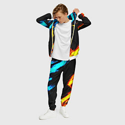 Костюм мужской Monster energy текстура огненная, цвет: 3D-белый — фото 2