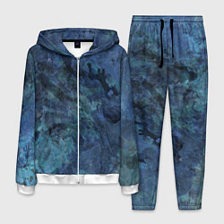 Костюм мужской Абстракция - dark blue sea stone, цвет: 3D-белый