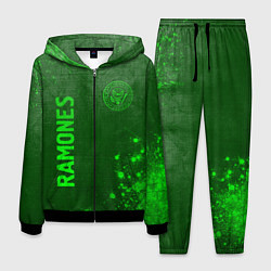 Мужской костюм Ramones - green gradient вертикально