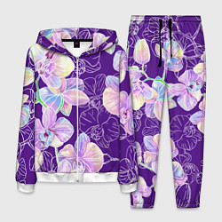 Мужской костюм Японские акварельные орхидеи