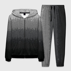 Костюм мужской Градиент полосами тёмно-серый графитовый, цвет: 3D-черный