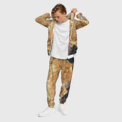 Костюм мужской Золотая объемная текстура, цвет: 3D-белый — фото 2