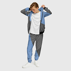 Костюм мужской Сине-серый геометричный, цвет: 3D-черный — фото 2