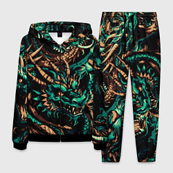 Костюм мужской Японские драконы ирезуми, цвет: 3D-черный