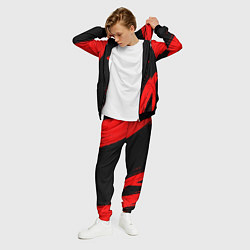 Костюм мужской Chery - red gradient вертикально, цвет: 3D-черный — фото 2