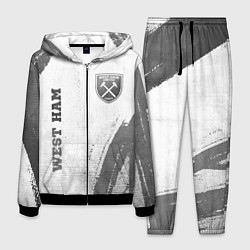 Мужской костюм West Ham - white gradient вертикально
