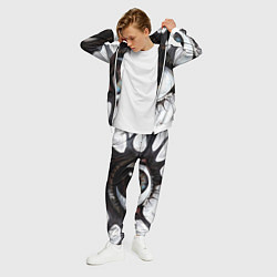 Костюм мужской Глаз и щупальца - психоделика, цвет: 3D-белый — фото 2