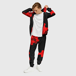Костюм мужской Among Us - red gradient вертикально, цвет: 3D-черный — фото 2