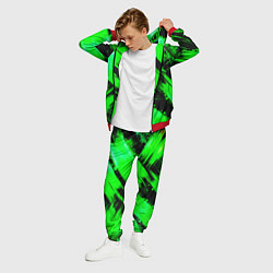 Костюм мужской Зеленые мазки краски на черном, цвет: 3D-красный — фото 2