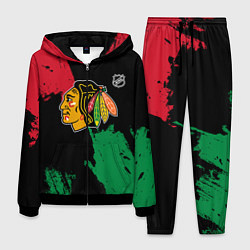 Мужской костюм Чикаго Блэкхокс - брызги красок