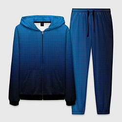 Мужской костюм Из голубого в чёрный градиент с точками