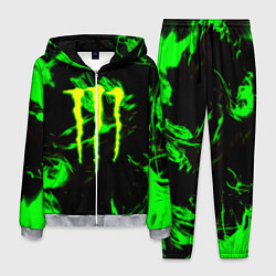 Мужской костюм Monster energy кислотное лого огонь