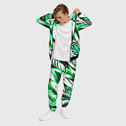 Костюм мужской Крупные листья абстракция, цвет: 3D-черный — фото 2