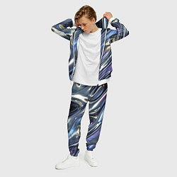 Костюм мужской Серебро жидкий металл, цвет: 3D-белый — фото 2