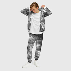 Костюм мужской Абстракция - grey and white paint strokes, цвет: 3D-белый — фото 2