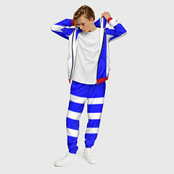 Костюм мужской Color white blue line, цвет: 3D-красный — фото 2