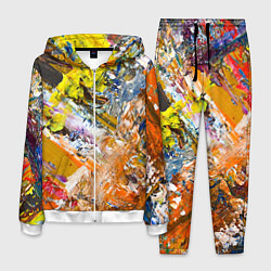 Мужской костюм Живая Абстракция: Поток Цветов и Форм в Постоянном