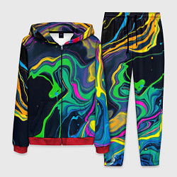 Мужской костюм Разводы и переливы разноцветной краски
