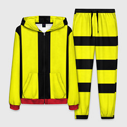 Мужской костюм Color yellow black line