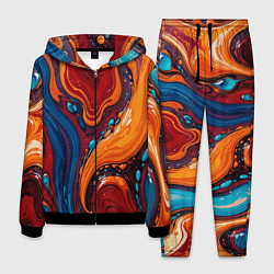 Костюм мужской Пламя и синева, цвет: 3D-черный