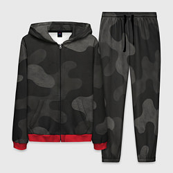 Мужской костюм Черно-серый камуфляж