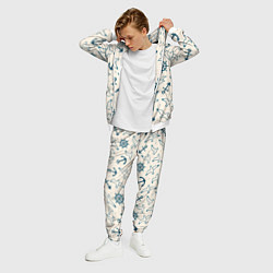 Костюм мужской Морской паттерн из штурвалов, чаек и якорей, цвет: 3D-белый — фото 2