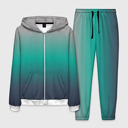 Мужской костюм Градиент серо-зеленый