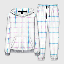 Мужской костюм Color white blue stripes