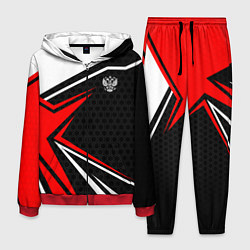 Мужской костюм Герб России - красный спортивный