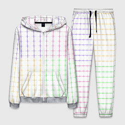 Мужской костюм Color white multicolored stripes