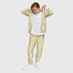 Костюм мужской Color beige green crosses, цвет: 3D-белый — фото 2