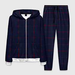 Костюм мужской Color dark blue red crosses, цвет: 3D-белый