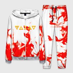 Костюм мужской Ведьмак огонь лого, цвет: 3D-меланж