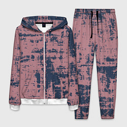 Костюм мужской Текстура с потертостями сине-розовая, цвет: 3D-белый