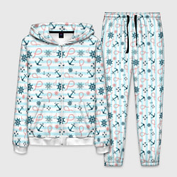 Костюм мужской Морская тема, цвет: 3D-белый