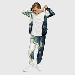 Костюм мужской Чёрно-синие абстрактные краски, цвет: 3D-черный — фото 2