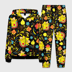 Костюм мужской Хохлома узор, цвет: 3D-черный