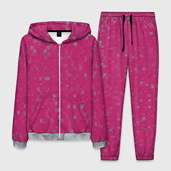 Костюм мужской Color pink brown squares, цвет: 3D-меланж