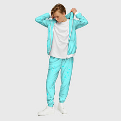 Костюм мужской Color light blue shapes, цвет: 3D-белый — фото 2