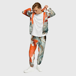 Костюм мужской Японский пейзаж абстракция, цвет: 3D-белый — фото 2