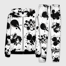 Мужской костюм Чёрно-белые кляксы - абстракция