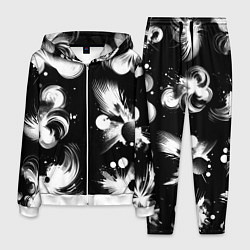 Мужской костюм Чёрно-белый абстрактный паттерн