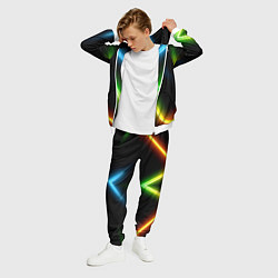 Костюм мужской Neon multicolored lines, цвет: 3D-белый — фото 2