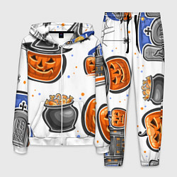 Костюм мужской Дух хэллоуина, цвет: 3D-белый