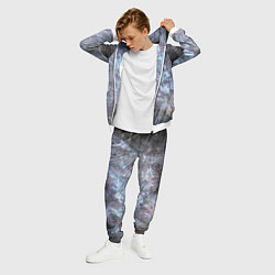 Костюм мужской Абстракция - gray-blue hurricane, цвет: 3D-белый — фото 2