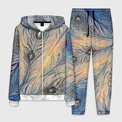 Мужской костюм Синие перья с самоцветами