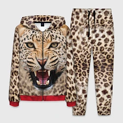 Костюм мужской Взгляд леопарда, цвет: 3D-красный