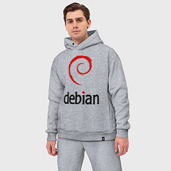 Мужской костюм оверсайз Debian, цвет: меланж — фото 2